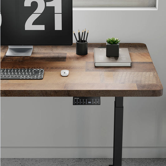 Black - Dual Motor - 3 Stage Leg Electric Standing Desk