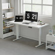 White - Dual Motor - 3 Stage Leg Electric Standing Desk